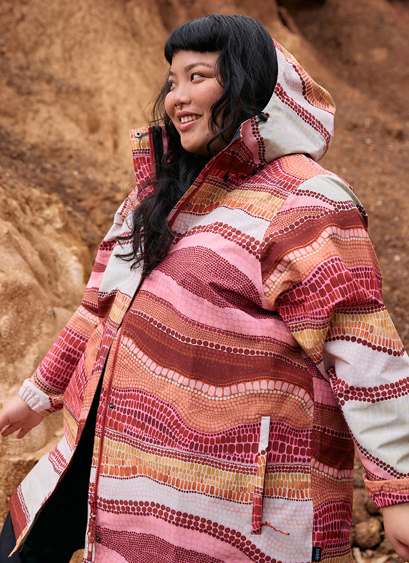 Refuge Waterproof Jacket - Women's Raincoat | Burnt Birarr Artist