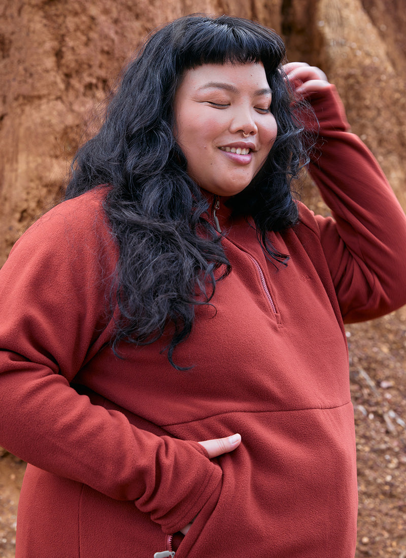 Sugarloaf Fleece Jumper - Terracotta