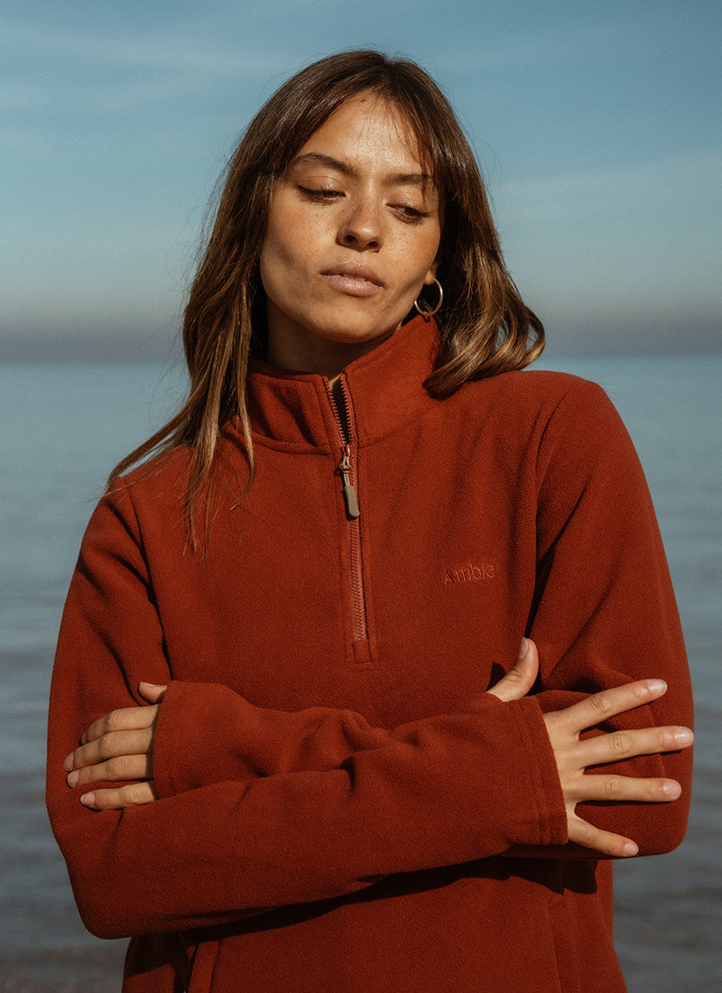 Sugarloaf Fleece Jumper - Terracotta