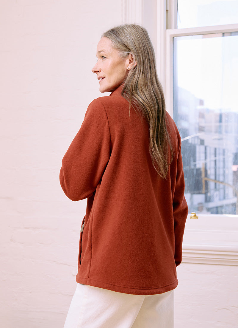 Sugarloaf Fleece Jumper - Terracotta